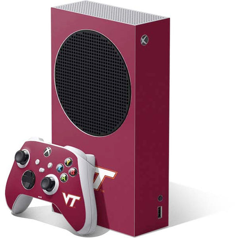 Virginia Tech University Maroon Xbox Series S Skins